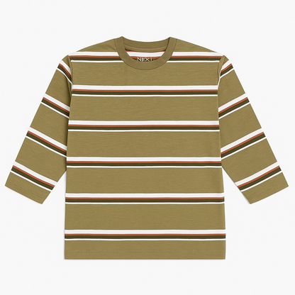 BROWN STRIPE T-SHIRT