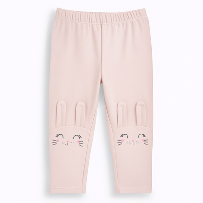 KITTY APPLIQUE PINK THICK FABRIC TROUSER