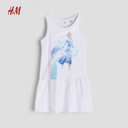 CARTOON CHARACTER LIGHT PURPLE FROCK