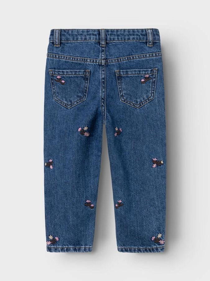 FLOWER EMBROIDERY DENIM PANT