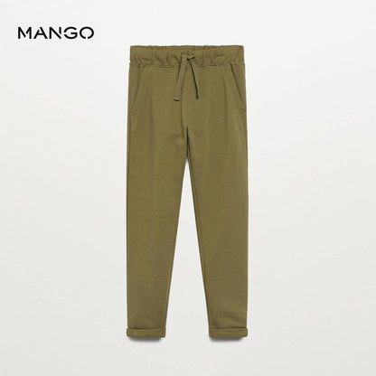 M FOLDED BOTTOM TROUSER GREEN