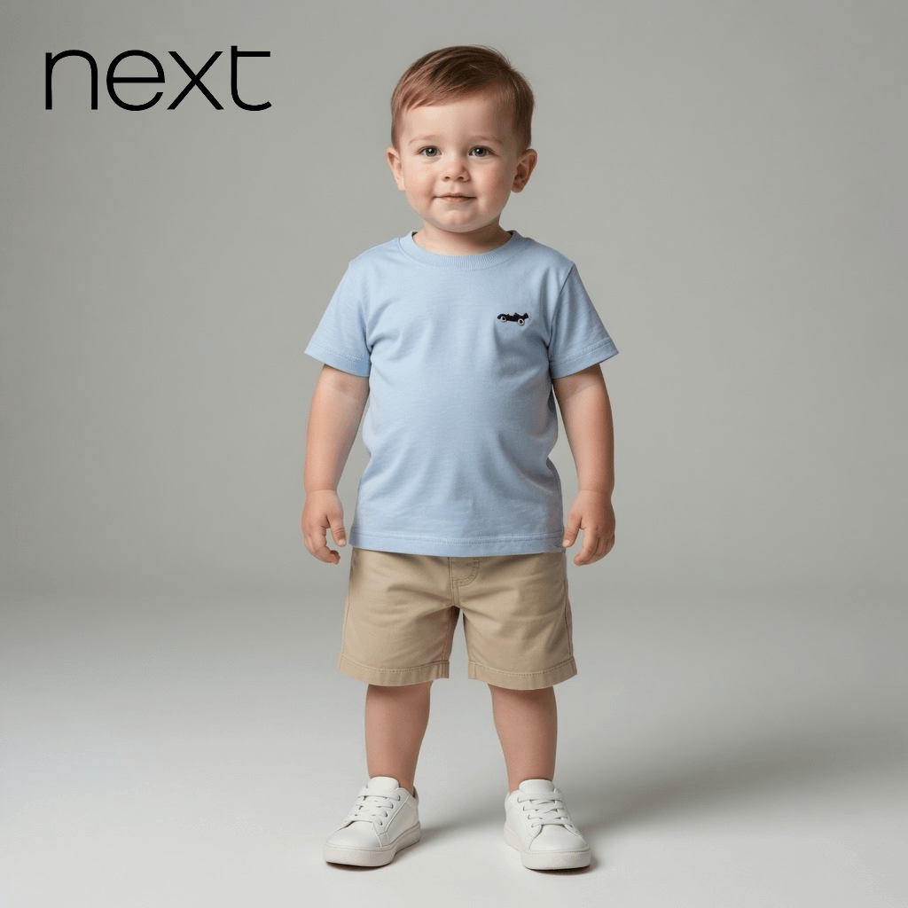 CAR EMBROIDERY LIGHT BLUE T-SHIRT