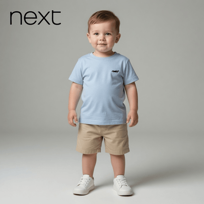 CAR EMBROIDERY LIGHT BLUE T-SHIRT