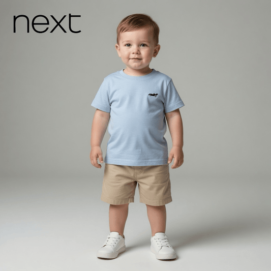 CAR EMBROIDERY LIGHT BLUE T-SHIRT