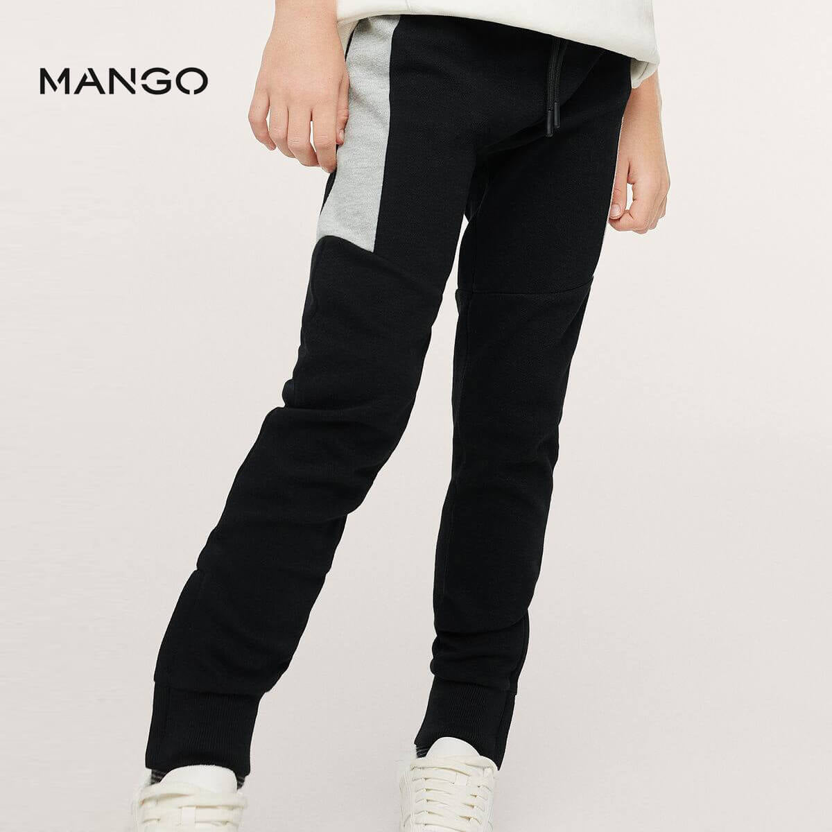 BLACK HALF STRIPE STYLE TROUSER