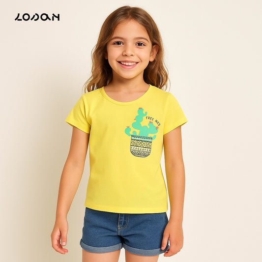 Cactus vase appliqué t-shirt
