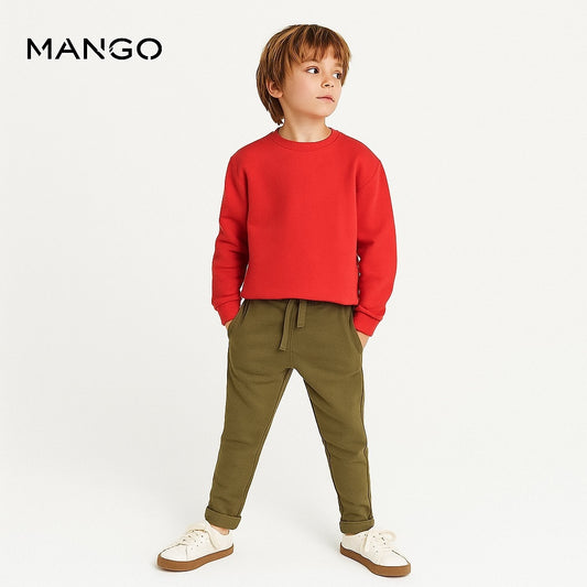 M FOLDED BOTTOM TROUSER GREEN