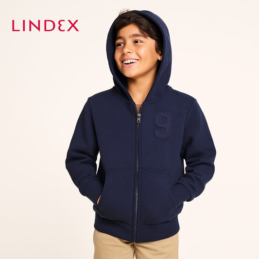 POCKET EMBROIDERY NAVY BLUE HOOD