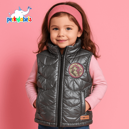 ME PATCH STYLE SLEEVELESS JACKET