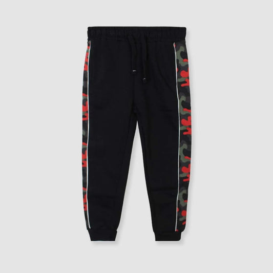 STRIPE CAMOUFLAGE BLACK TROUSER