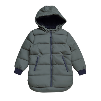 LONG GREEN PUFFER JACKET