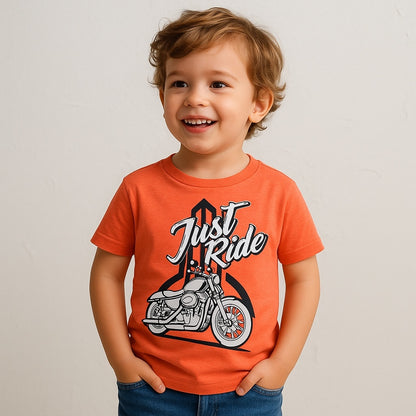 JUST RIDE ORANGE T-SHIRT