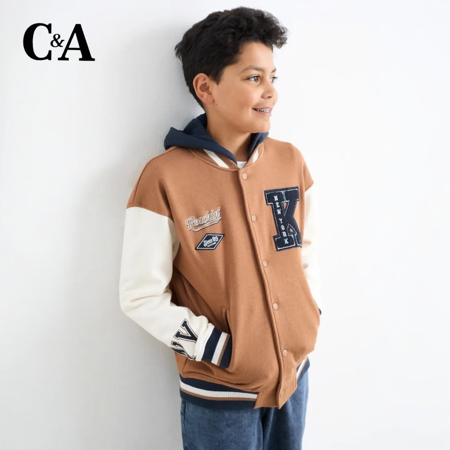 NY REACHIN’ HOODED BASEBALL JACKET