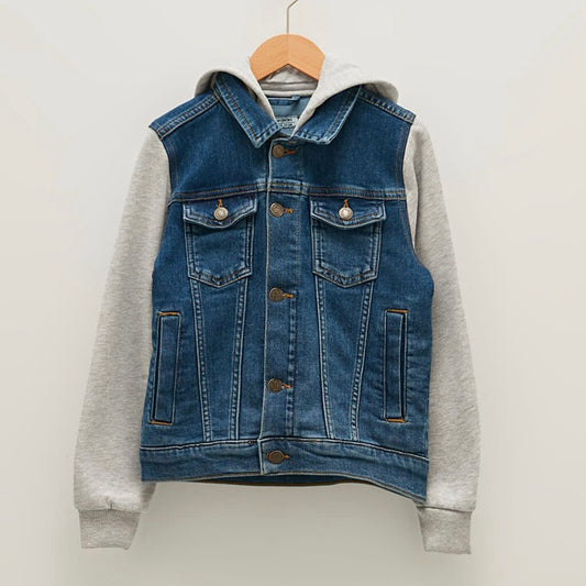 DENIM HOODED JACKET