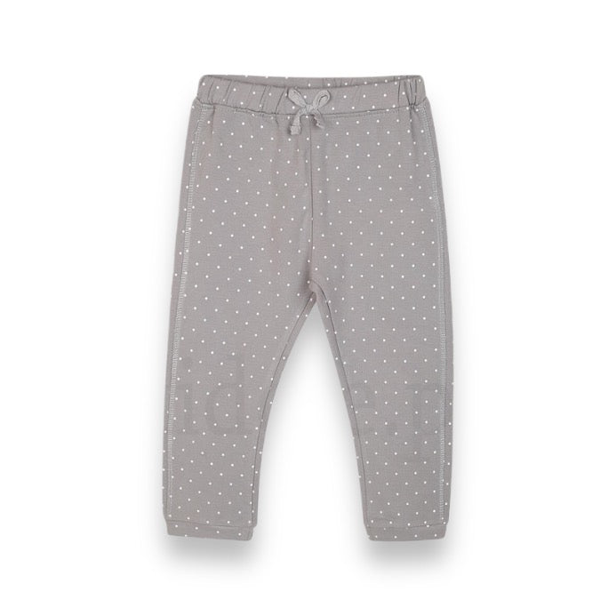 GREY DOTTED FLEECE TROUSER