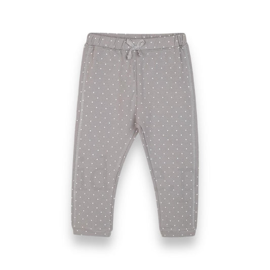 GREY DOTTED FLEECE TROUSER