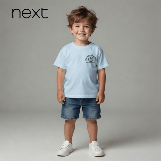 BIG HAPPY SMILE APPLIQUE T-SHIRT