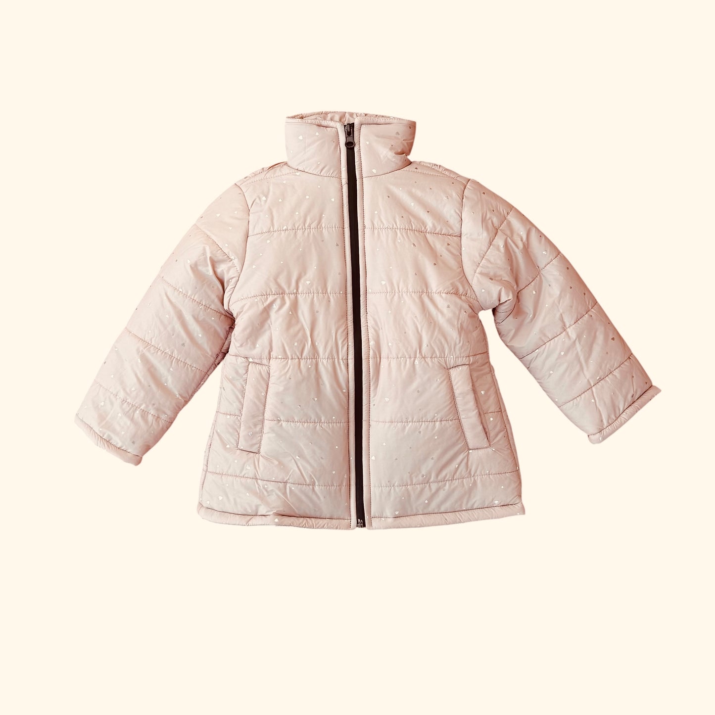 BABY PINK HEART PRINT JACKET