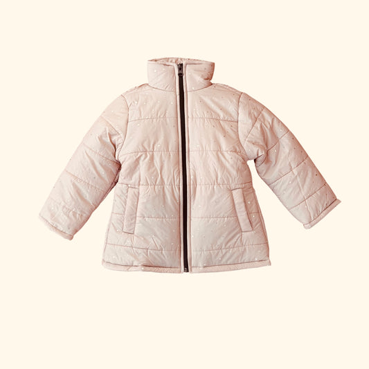 BABY PINK HEART PRINT JACKET