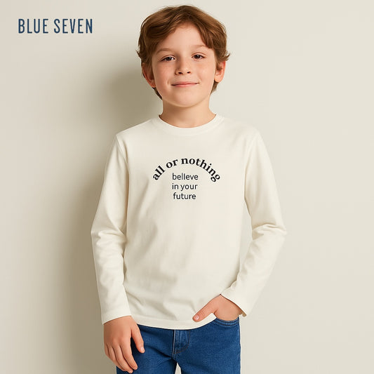 Blue seven white printed t-shirt