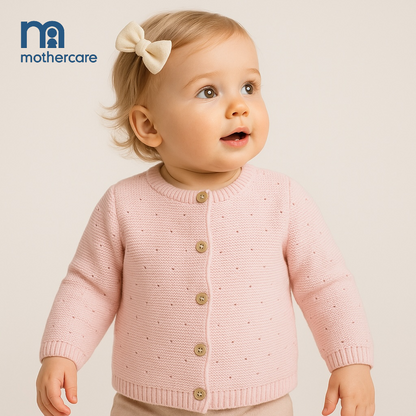 BUTTON DOWN BABY PINK SWEATER