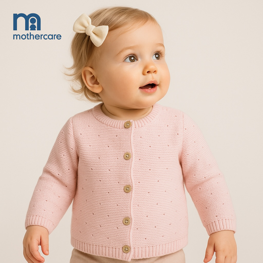 BUTTON DOWN BABY PINK SWEATER