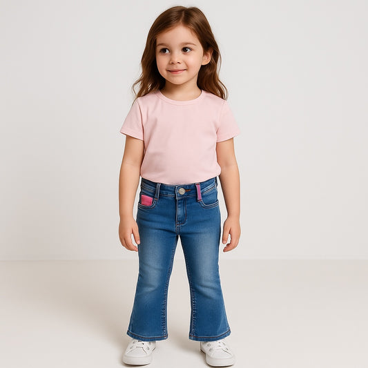 Pink Pocket Bell Bottom Pant for Kids: A Stylish Staple for Every Little Wardrobe