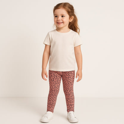 Leopard print peach tights