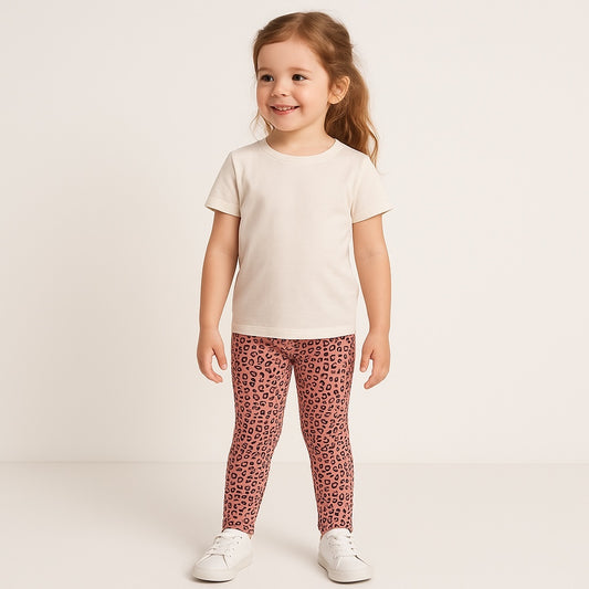 Leopard print peach tights