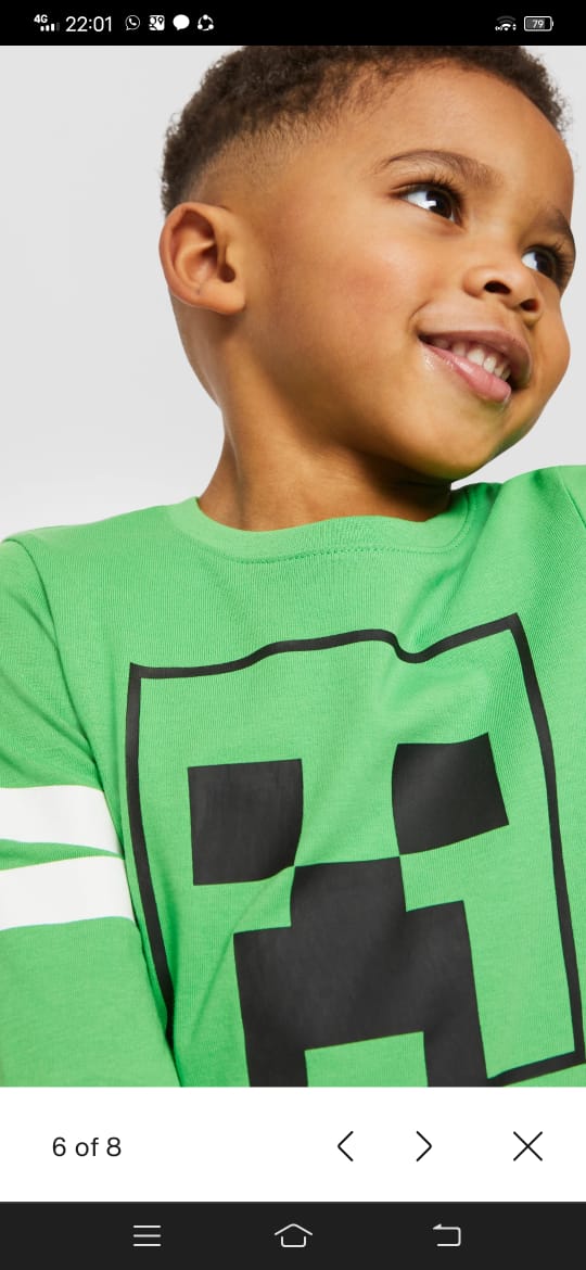 Minecraft green t-shirt