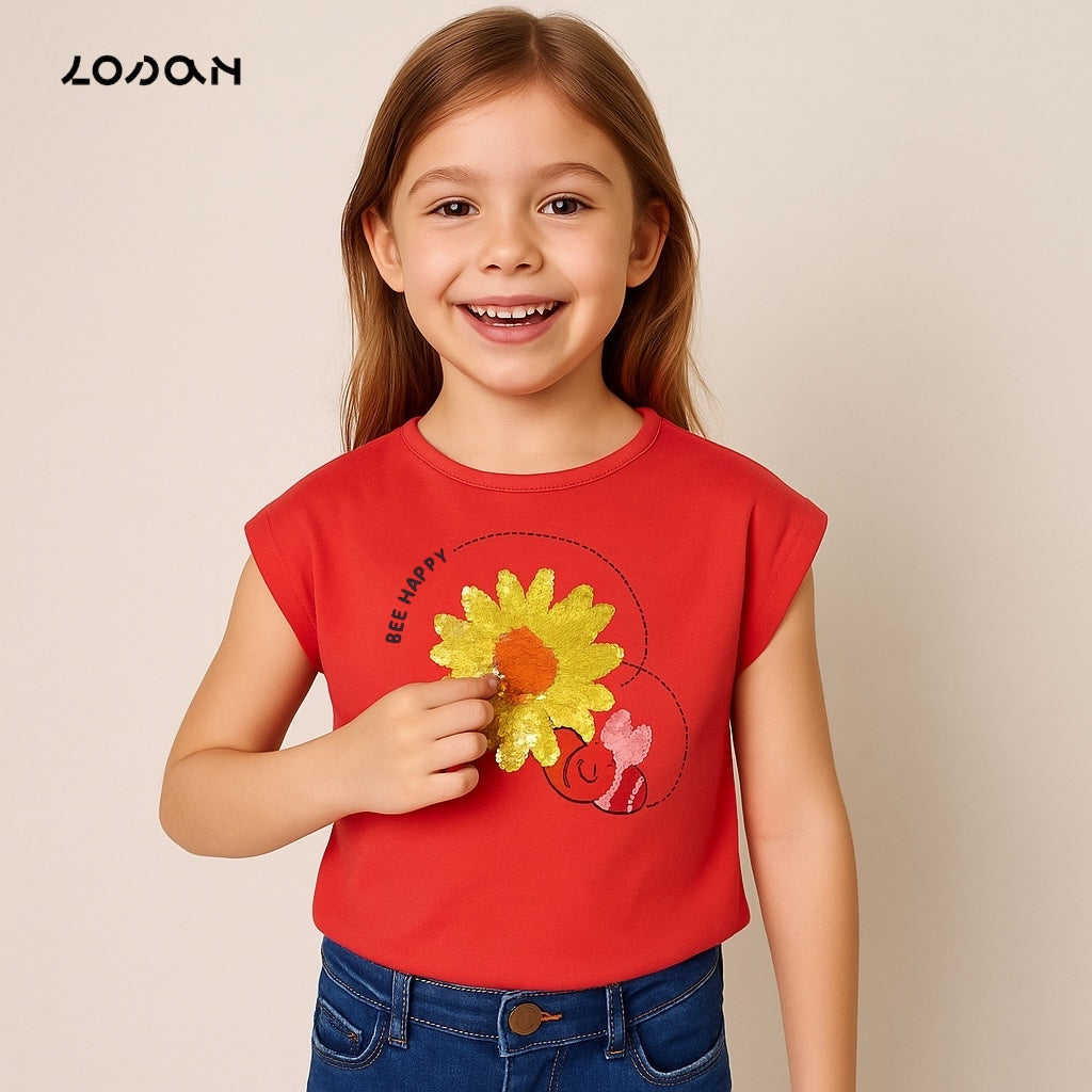 Flip embroidery t-shirt