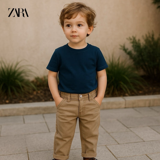 Khaki denim cotton pant