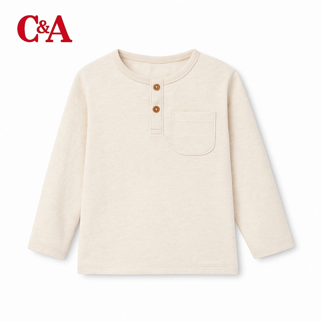 BUTTON DOWN T-SHIRT LIGHT BROWN