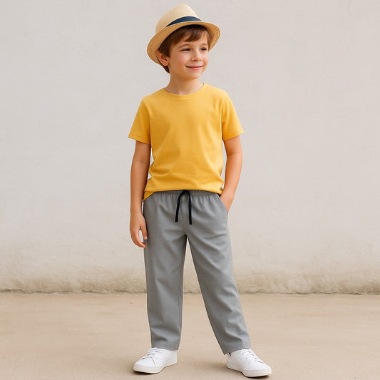 Light fabric light brown summer casual trouser