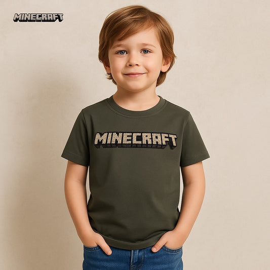 Minecraft sequence army green t-shirt