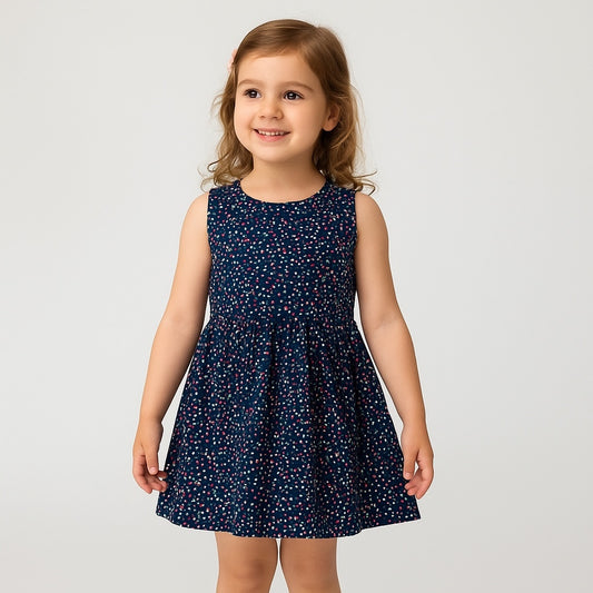 Why Is the Dotted Dark Blue Frock Every Baby Girl’s Dream Dress?