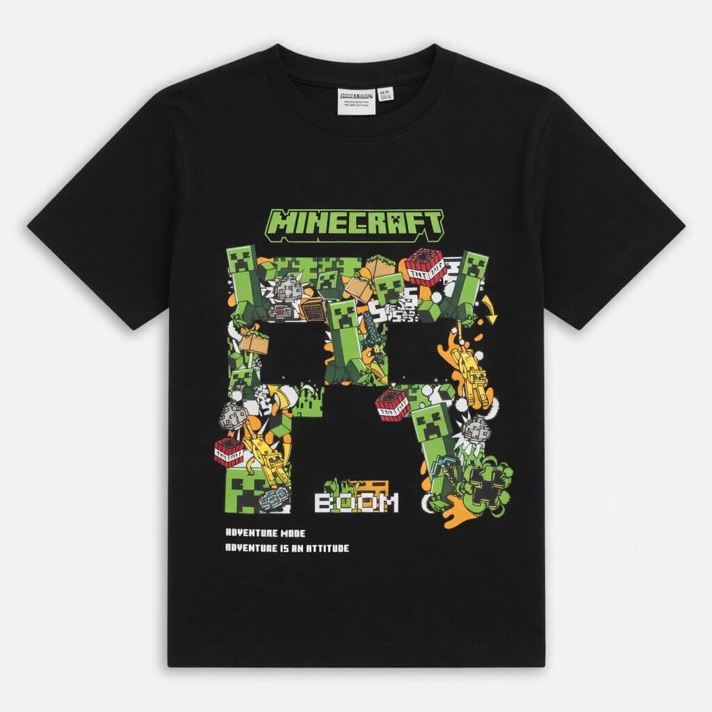 MINECRAFT BLACK T-SHIRT