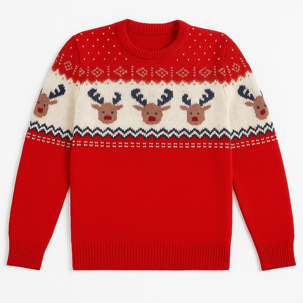 SELF PRINT WOOVEN SWEATER UNISEX