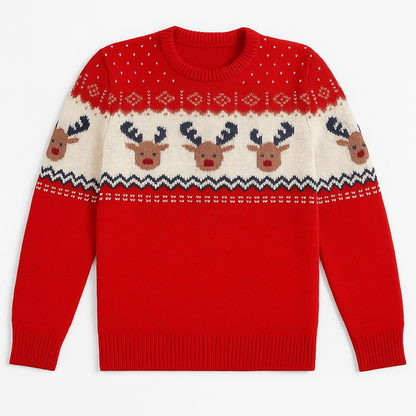 SELF PRINT WOOVEN SWEATER UNISEX