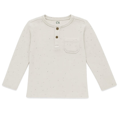BUTTON DOWN KNITTED OFF WHITE T-SHIRT
