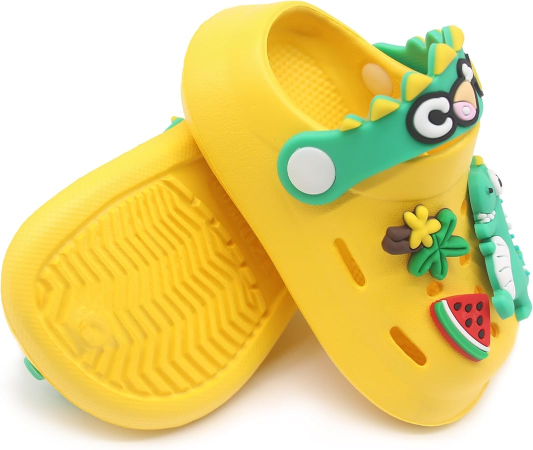 DINOSAUR STYLE CLOG SHOES YELLOW