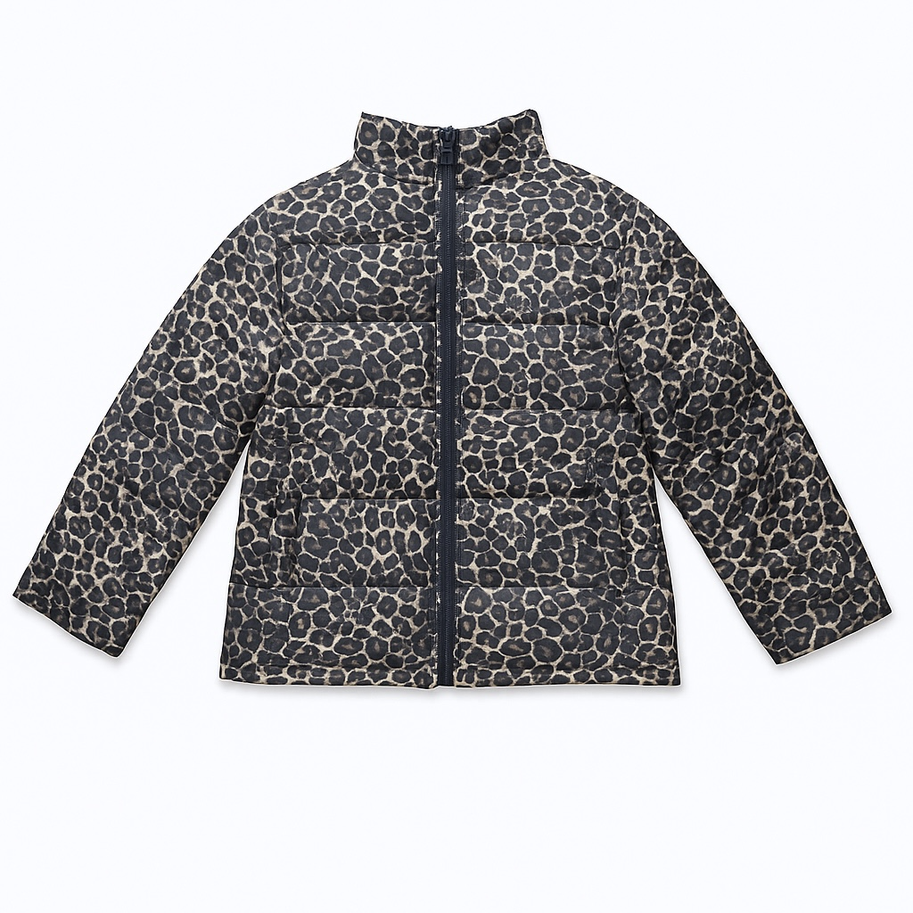 LEOPARD PRINT PUFFER JACKET