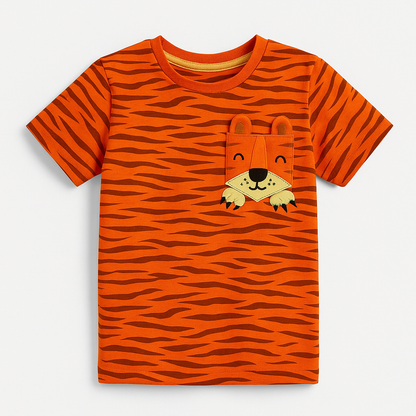 Orange tiger t-shirt