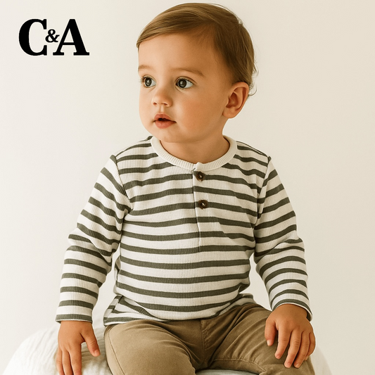 STRIPE HENLEY T-SHIRT