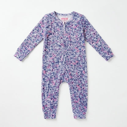 FLORAL VELVET FABRIC ROMPER