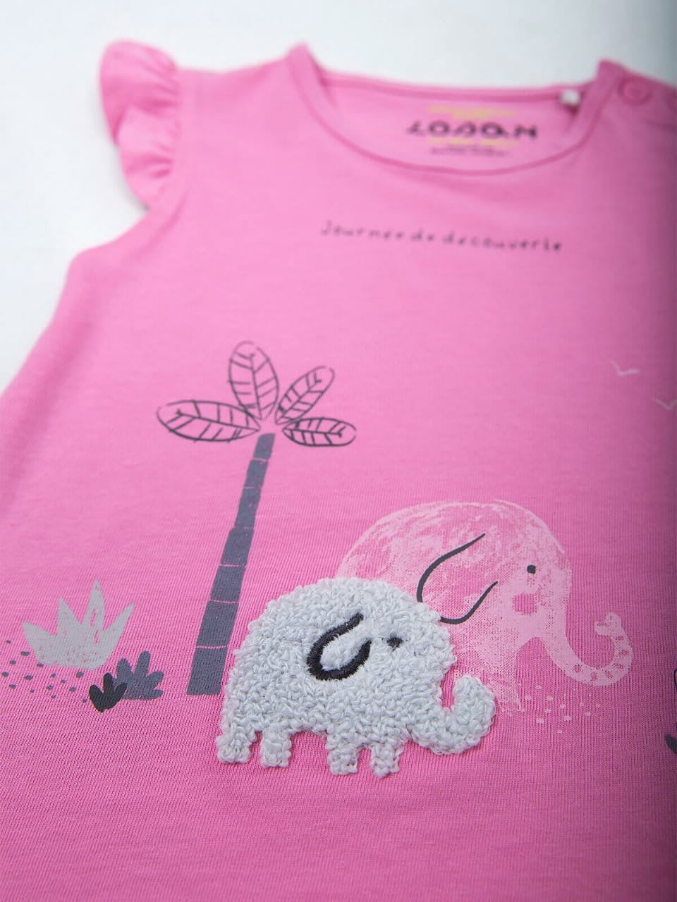 BABY ELEPHANT APPLIQUÉ T-SHIRT