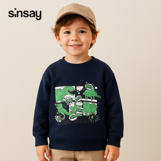 dino blue sweatshirt