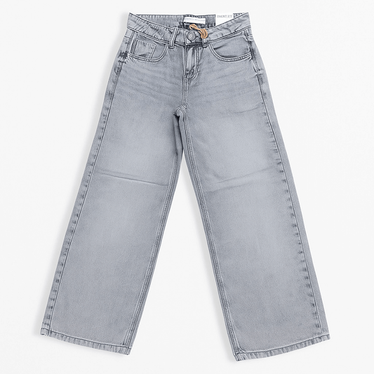 GREY LOOSE BOTTOM DENIM PANT