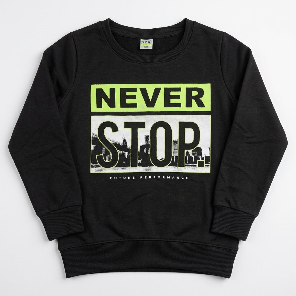 PRINTED BLACK SWEATSHIRT