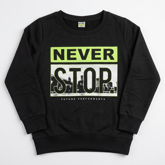 PRINTED BLACK SWEATSHIRT
